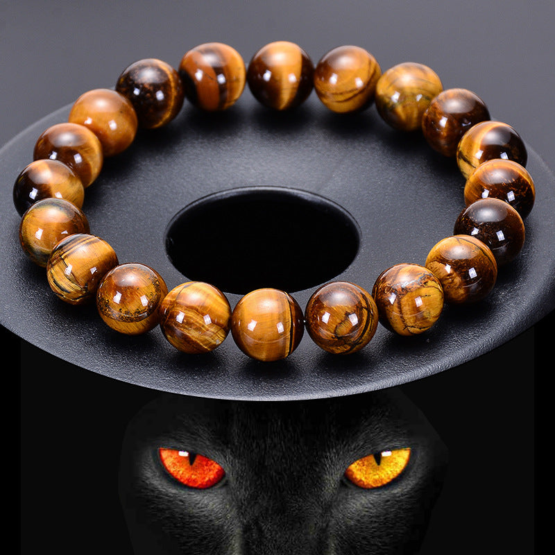Fashion Tiger Eye Bangles Men 6-12mm Natural Energy Stone Beads Reiki Healing Bracelets for Women Jewelry Pulseras Gifts