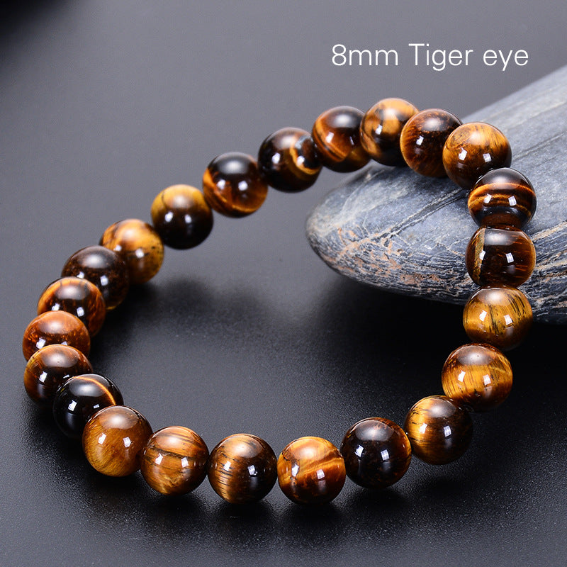 Fashion Tiger Eye Bangles Men 6-12mm Natural Energy Stone Beads Reiki Healing Bracelets for Women Jewelry Pulseras Gifts