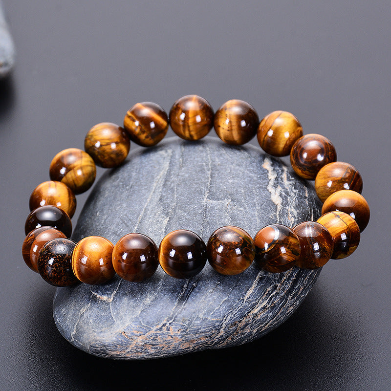 Fashion Tiger Eye Bangles Men 6-12mm Natural Energy Stone Beads Reiki Healing Bracelets for Women Jewelry Pulseras Gifts