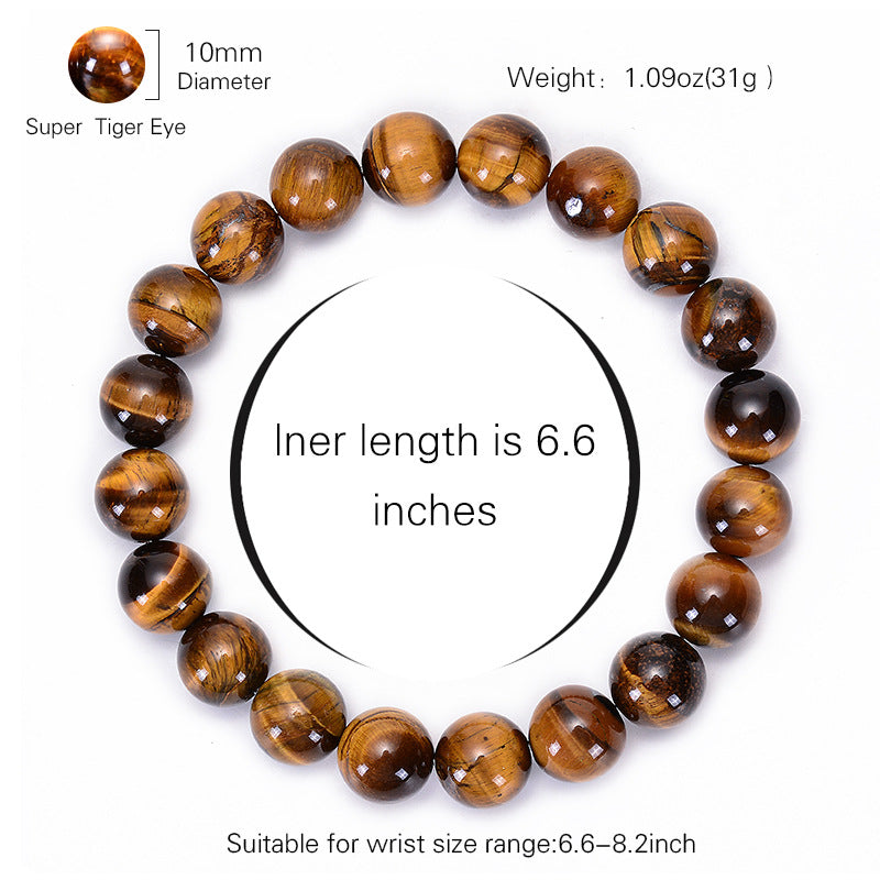 Fashion Tiger Eye Bangles Men 6-12mm Natural Energy Stone Beads Reiki Healing Bracelets for Women Jewelry Pulseras Gifts