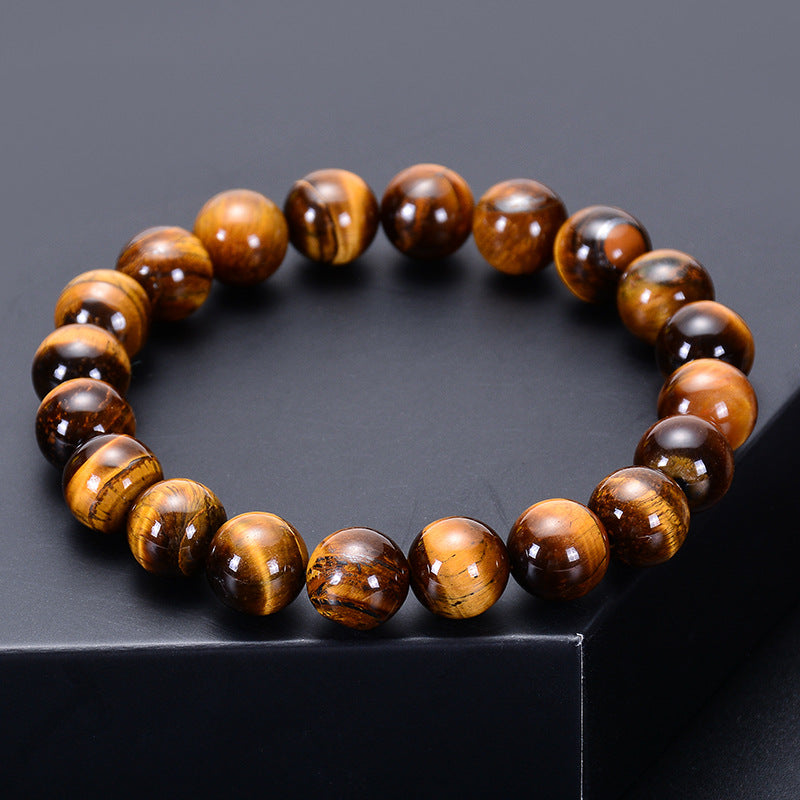 Fashion Tiger Eye Bangles Men 6-12mm Natural Energy Stone Beads Reiki Healing Bracelets for Women Jewelry Pulseras Gifts