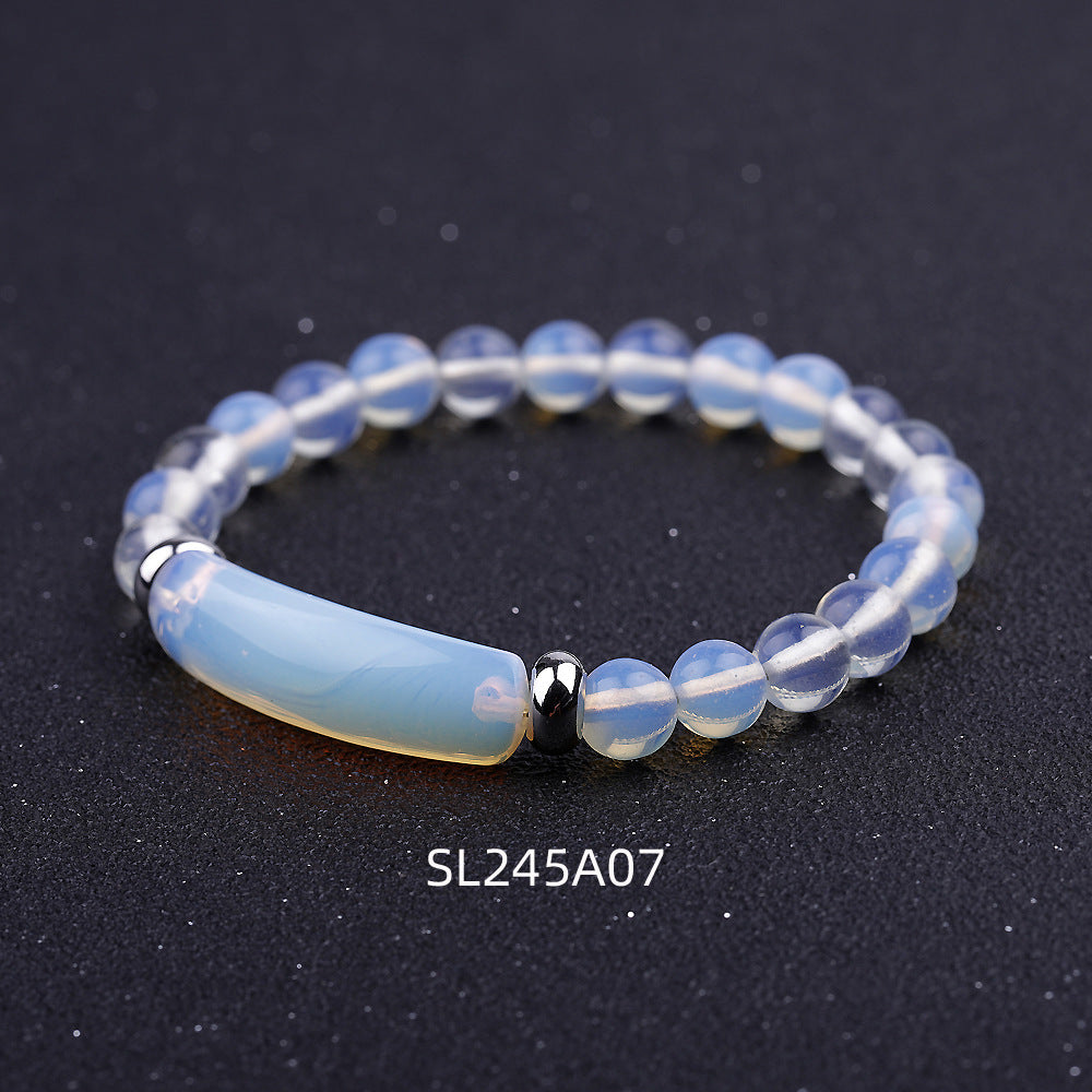 1pc Healing Handmade Stone Bracelet Turquoise Natural Malachite Gemstone Crystal Rough Bracelet Body Energy Yoga