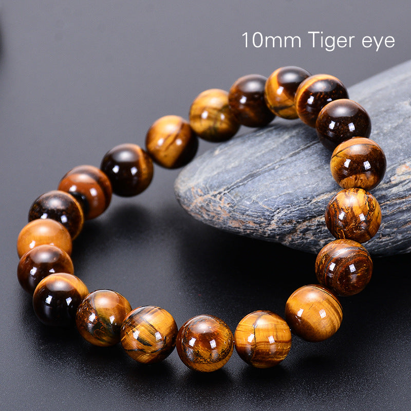 Fashion Tiger Eye Bangles Men 6-12mm Natural Energy Stone Beads Reiki Healing Bracelets for Women Jewelry Pulseras Gifts