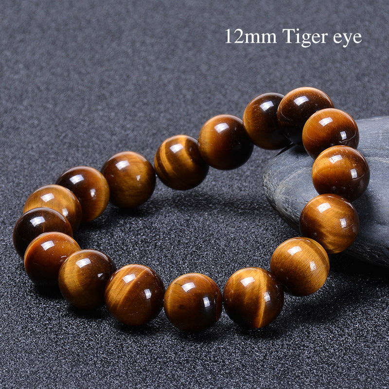 Fashion Tiger Eye Bangles Men 6-12mm Natural Energy Stone Beads Reiki Healing Bracelets for Women Jewelry Pulseras Gifts