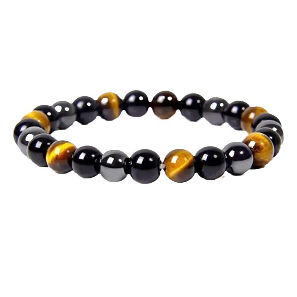 Natural Black Obsidian Hematite Tiger Eye Beads Bracelets Men for Magnetic Health Protection Women Soul Jewelry Pulsera Hombre